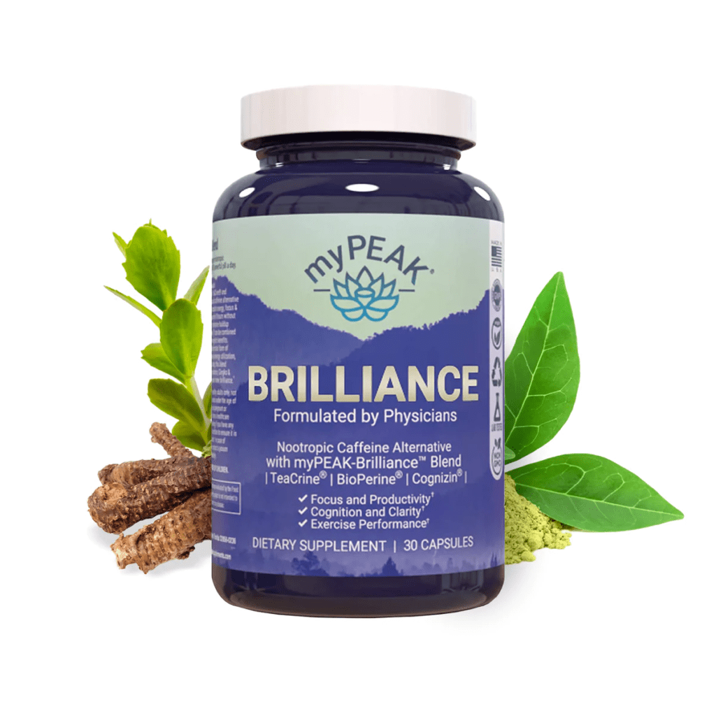 Nootropic supplement MyPeak Brilliance vs. Emotional damage energy drink
