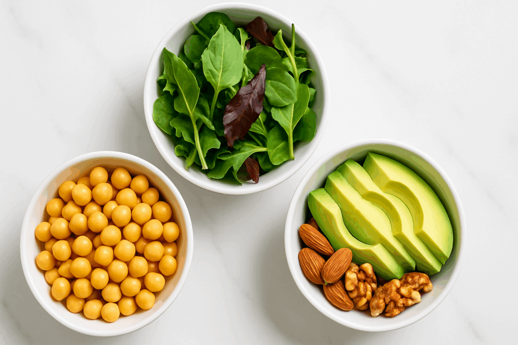 "Healthy meal prep with the best foods to increase red blood cells naturally, including leafy greens, beans, and salmon"