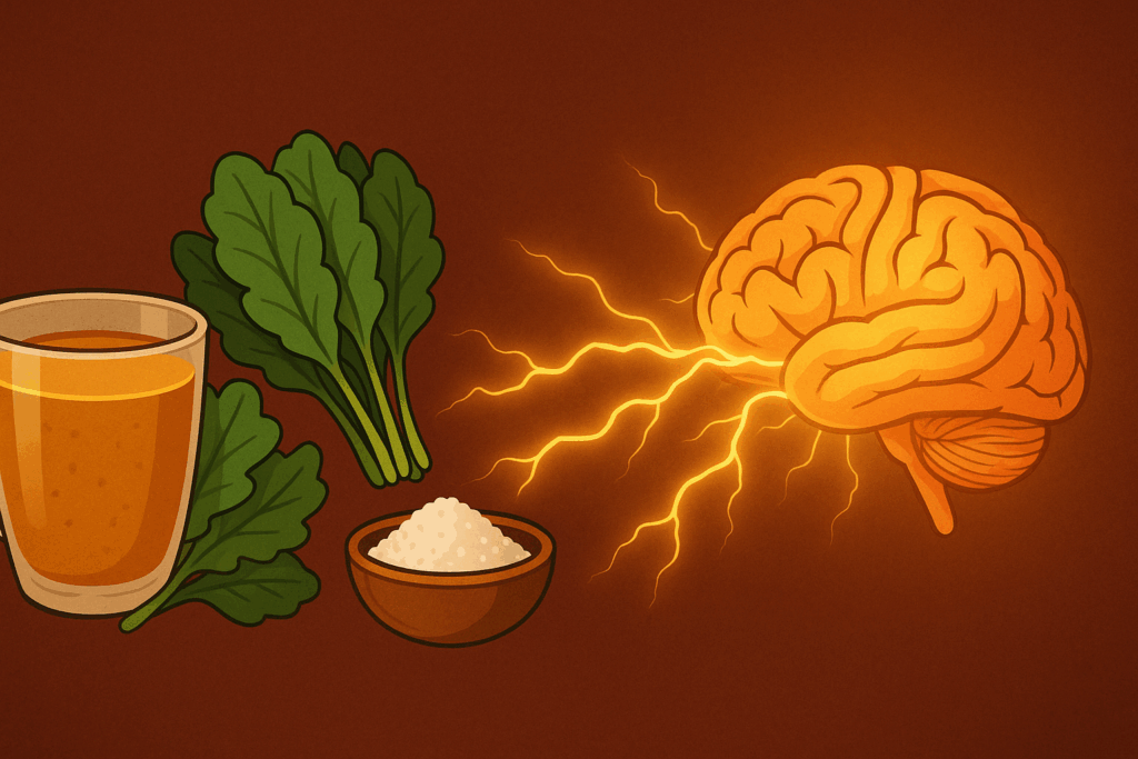 Timeline visualization of brain adaptation improving mental clarity after low carb brain fog onset.