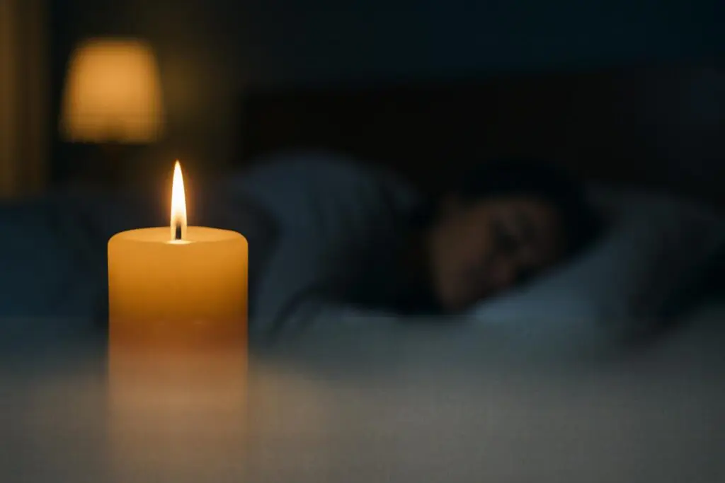 A woman in a modern clinical office setting engages in a focused, compassionate conversation with a therapist, both seated in a softly lit room with cool fluorescent lighting. The professional atmosphere and body language convey the therapeutic exploration of sleep cycle disorders, emphasizing the connection between mental health support and improved core sleep.
