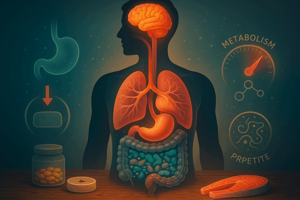 Gut microbiome illustration highlighting how to restore gut health to lose weight effectively.