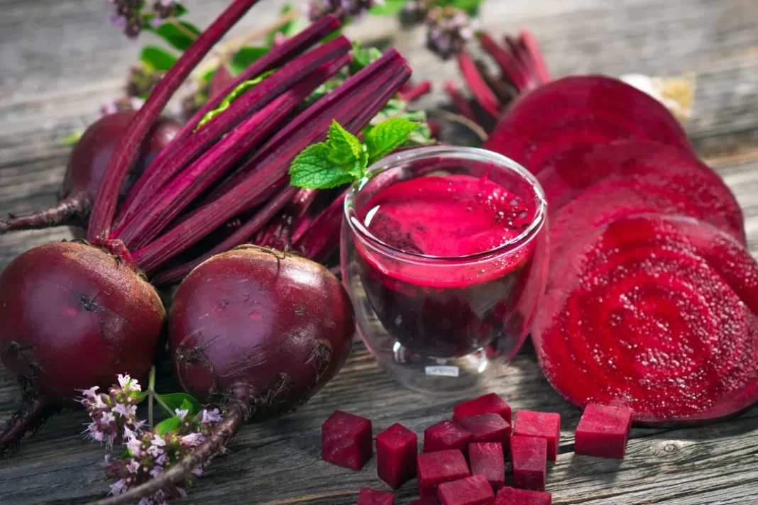 Beetroot juice.