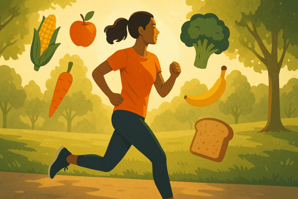 Variety of whole grains and vegetables demonstrating what can you eat on a carb diet to boost energy and nutrition.