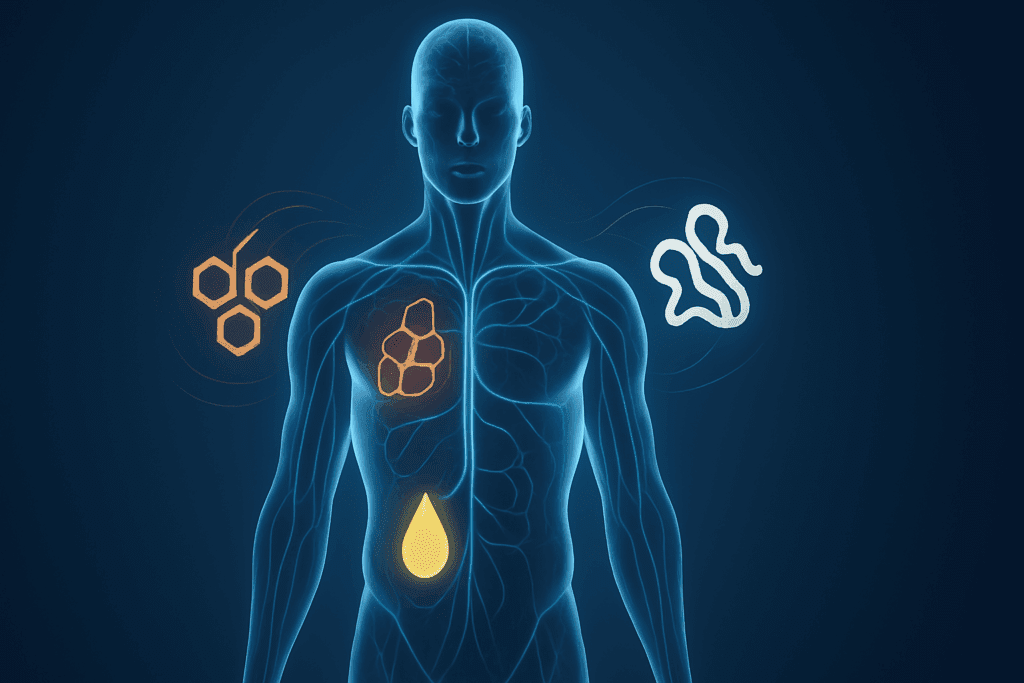 Three food groups—carbohydrates, proteins, and fats—highlighted visually to explain how to use the word "macronutrient" in a sentence.
