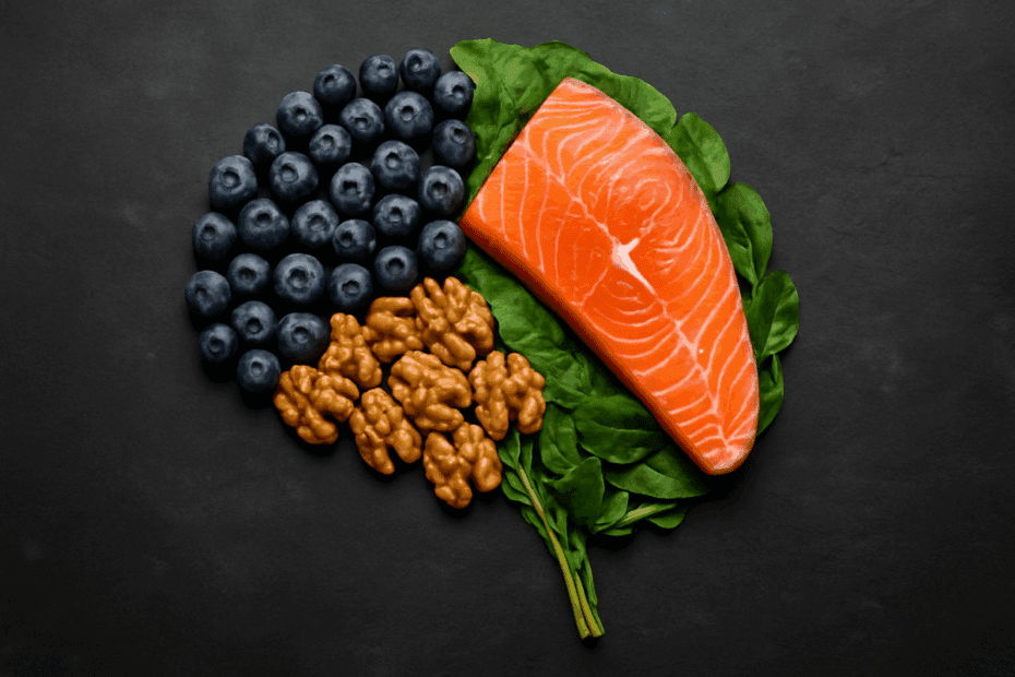 Fresh organic foods showing why is it important to eat your nutrients to support metabolism, brain health, and longevity.