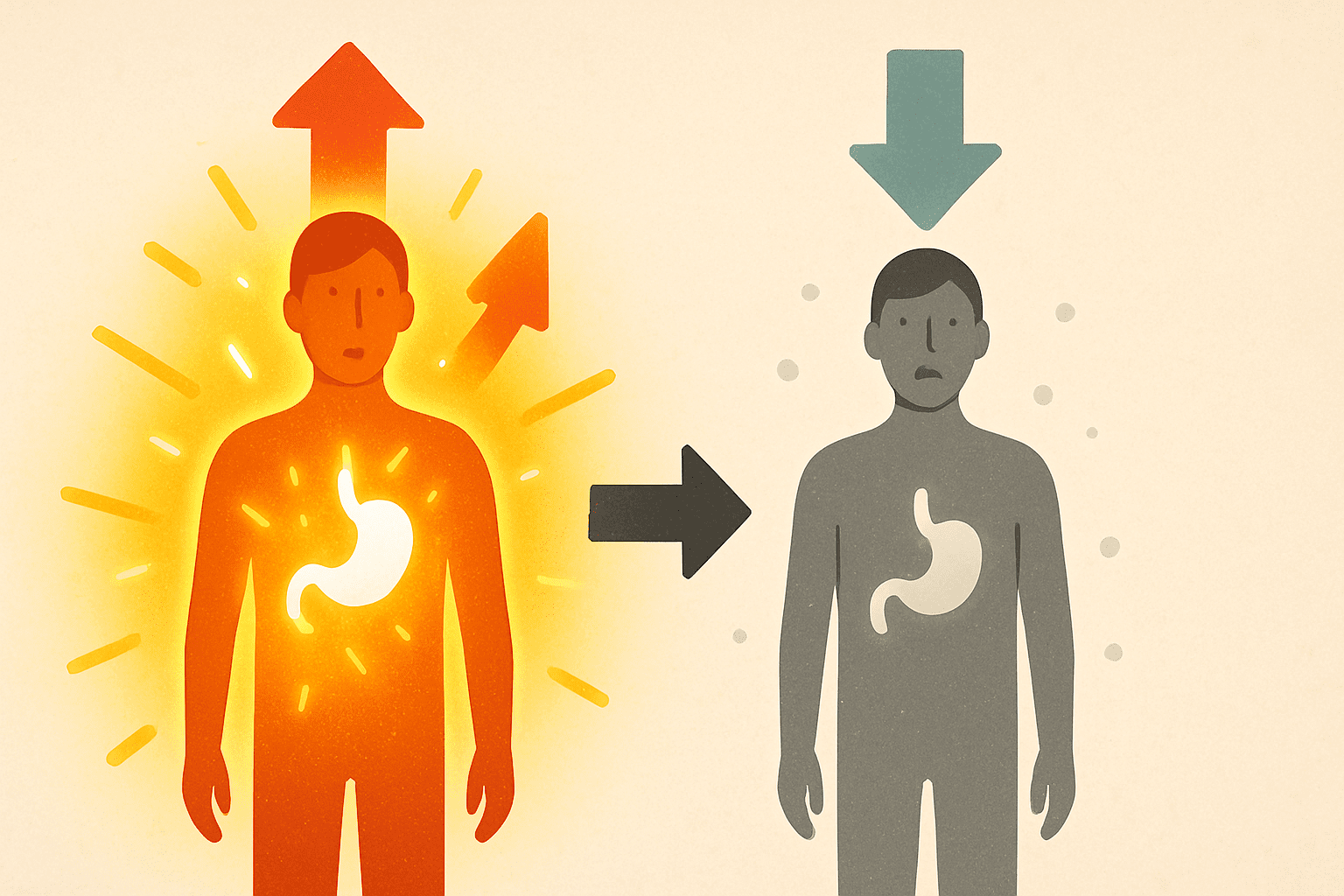 Dynamic illustration of amino acids fueling energy production in cells, showing how protein and energy are connected in human metabolism.