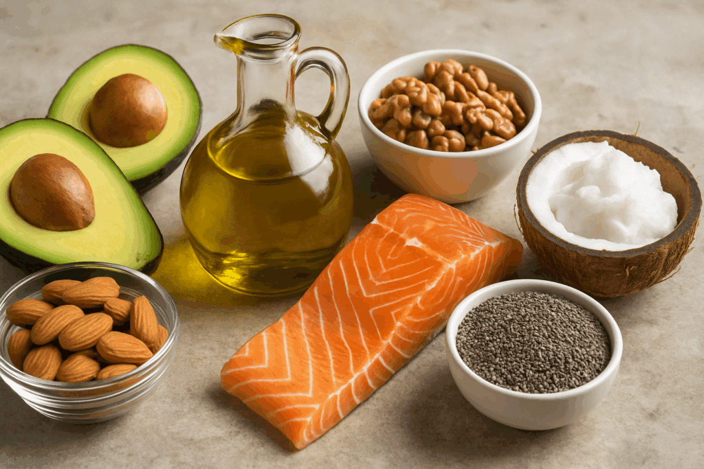 Athlete preparing a high-protein, low-carb meal with chicken and greens, emphasizing muscle health in How to Track Macros on a Low Carb Diet.

